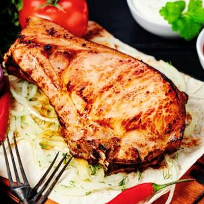 Свиная Корейка с картофелем по-деревенски в Шашлычный Домик по цене 640 ₽