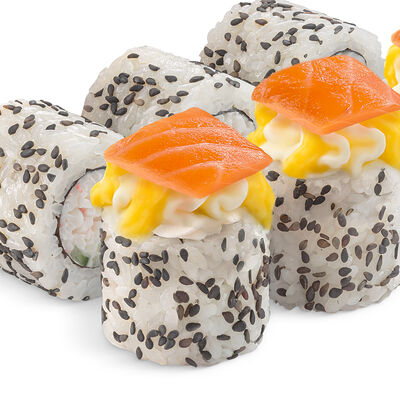 Ролл лосось-манго с крабом в MYBOX по цене 555 ₽