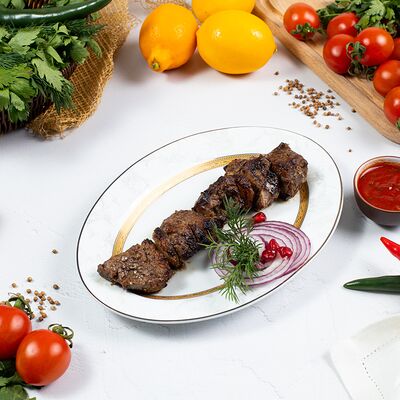 Шашлык из говяжьей печенив Чайхана Марварид по цене 650 ₽