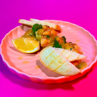 Креветки в сливочно-пряном соусе в ROOF по цене 690 ₽