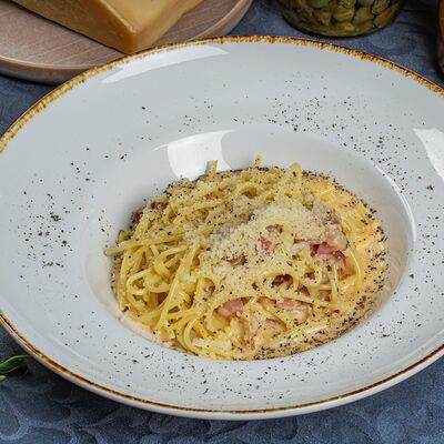 Спагетти карбонара в Космос по цене 490 ₽