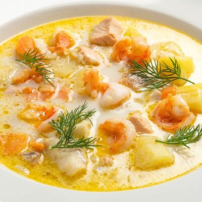 Сливочная уха по-фински в Дача по цене 790 ₽