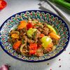 Мясо по-уйгурски с овощами в Чайхана Узбекская Кухня по цене 675