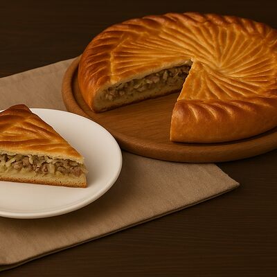 Пирог с капустой и фаршемв Дом Хлеба кафе-пекарня по цене 1600 ₽