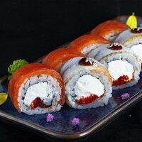 Ролл Нежный с угрем и лососем в Вкус Азии