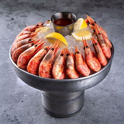 Северные креветки на льду в Мидийное место по цене 2390 ₽