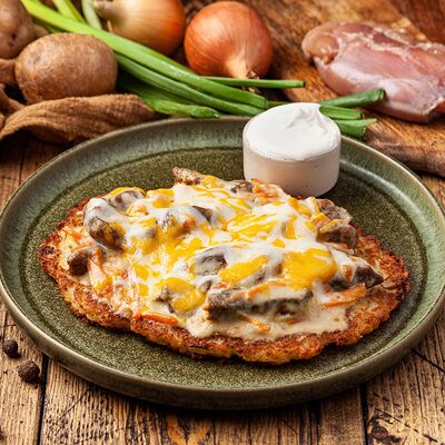 Драник большой с курицей в Сябры по цене 490 ₽