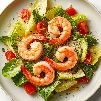 Цезарь с креветкой или лососем в Ракушка по цене 890 ₽