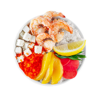 Поке с креветкой с пикантным терияки соусом в СушиWok по цене 359