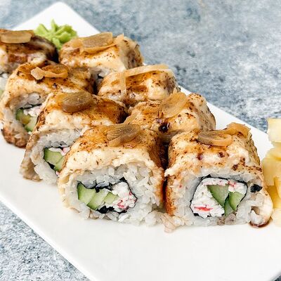 Запеченный ролл с угрем в Food market skolkovo по цене 790 ₽