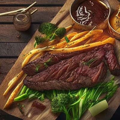 Стейк Рибай Паназиатский BBQ в Wok и Вок и Роллы по цене 1807 ₽