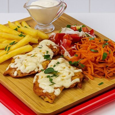 Шаурма открытая с курицей в Ларена по цене 569 ₽