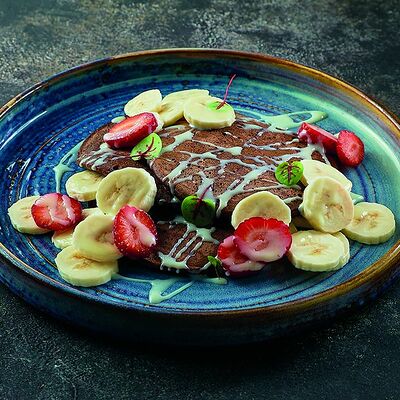 Шоколадные панкейки со сгущенным молоком и бананом в ЛарисуВаннуХочу по цене 390