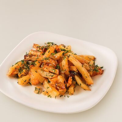 Картофель, жаренный с луком в Баранкин по цене 151 ₽