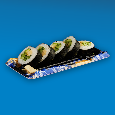 Футо маки (Ролл с авокадо, огурцом и японским омлетом - тамаго) в Yume sushi по цене 690 ₽