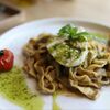 Домашние тальятелле с кремом из белых грибов и бурратой в Klaus Cafe по цене 42