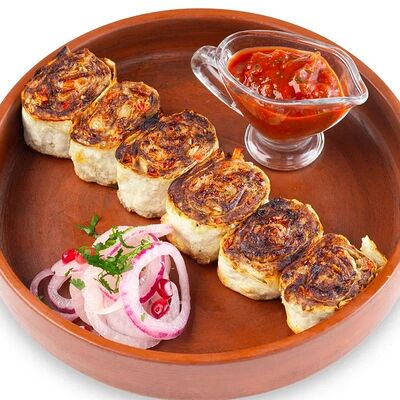 Кебаб из говядины в лаваше в Старик Хинкалыч по цене 510 ₽