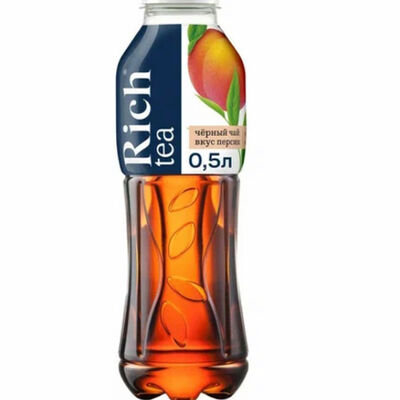Холодный черный чай Rich вкус персик в ЧебурекМи Ильинский по цене 179 ₽
