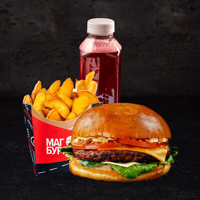 Три сыра Б и Деревня и Морс в Магбургер & Братья Караваевы по цене 435