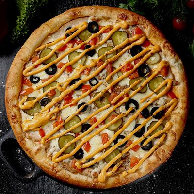 Пицца Бургер 30 см в Hot Pizza по цене 890 ₽