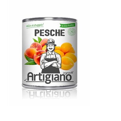 Персики Segreti d`Artigiano половинки в сиропе, Италия, 820 г в Ченто Пицца по цене 750 ₽