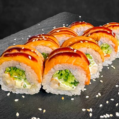 Запеченная Филадельфия с креветкой в Красная рыба по цене 720 ₽