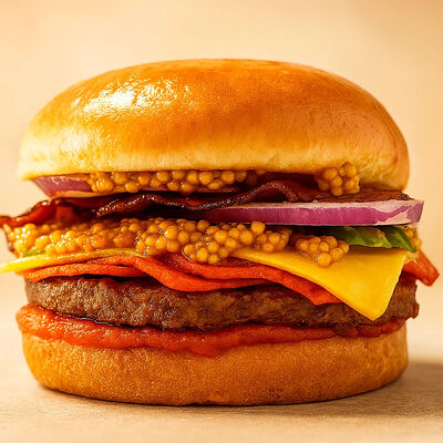 Бургер Big Meat с аджикой в Apizza по цене 459 ₽