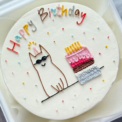 Бенто Happy Birthday котик в Овсянка по цене 2100 ₽
