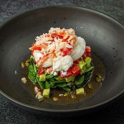 Буррата с камчатским крабом в Fish Point по цене 1650 ₽