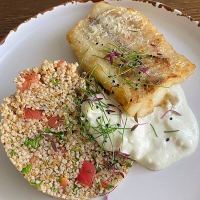 Филе судака с полбой в Акватория по цене 855 ₽