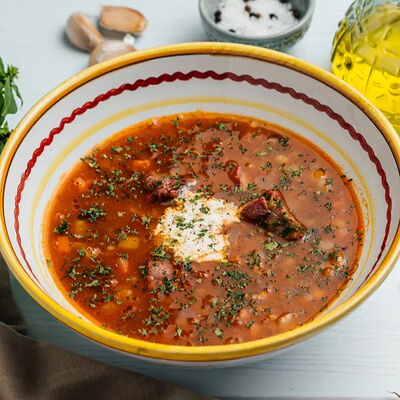 Тосканский суп с томленой говядиной в Lucia osteria по цене 840 ₽