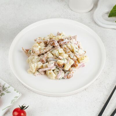 Салат с ветчиной и опятами в Простая еда по цене 219 ₽