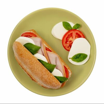 Сэндвич с индейкой и моцареллой в Азбука Вкуса Экспресс Меню по цене 285 ₽