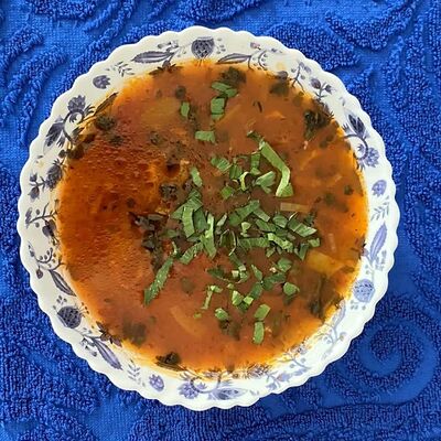 Суп харчо с говядиной в Домашняя кухня у Ирмы по цене 270 ₽