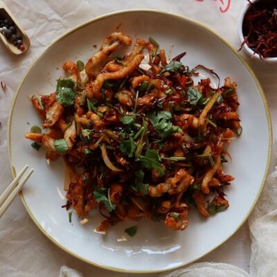 Куриное филе соломкой с острым перцем в Облака Китая по цене 870 ₽