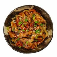 Жареная лапша со свининой в KOBE ramen