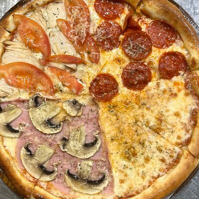 Пицца Четыре сезонав Лось Лосось по цене 940 ₽