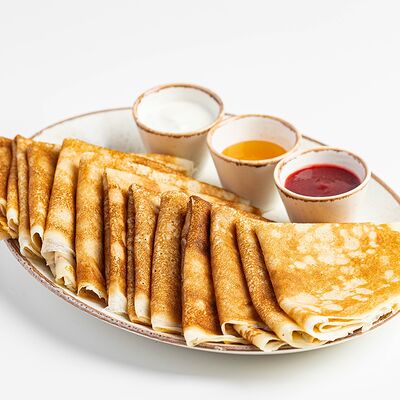 Стопка блинов с топпингами в Kitchen по цене 790