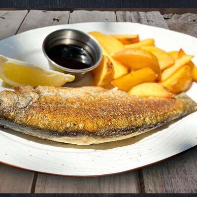 Форель с картофелем по-деревенски в Чебуреки решают! по цене 800 ₽