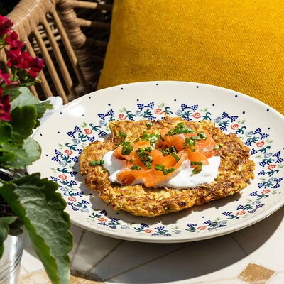 Драник из цукини с лососем и сметаной в Сыроварня по цене 710 ₽