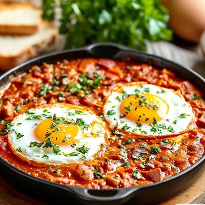 Шакшука в Ками cafe club по цене 585 ₽