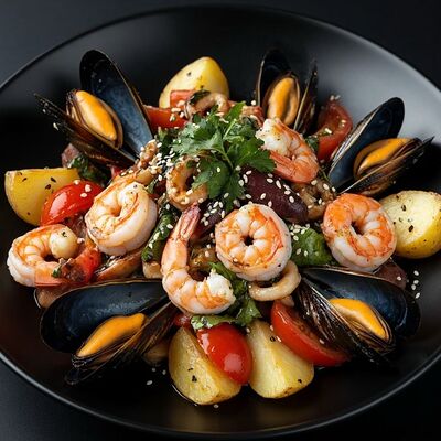 Салат с морепродуктами в Бизон по цене 545 ₽