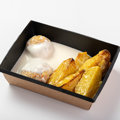 Митболы из индейки с запечённым картофелем в UPPETIT по цене 340 ₽