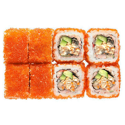 Ролл Калифорния угорь в ХОЧУ SUSHI по цене 443 ₽