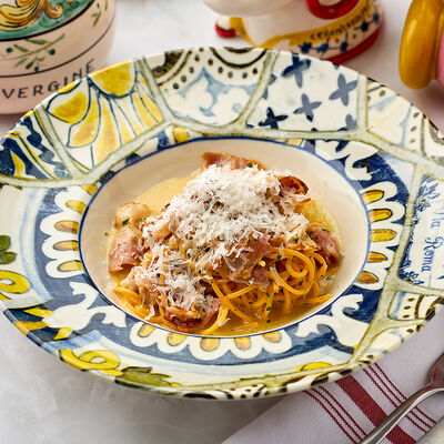 Спагетти Карбонара с сыром Пекорино в Osteria Dolce по цене 920 ₽