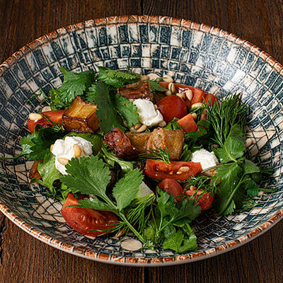 Теплый салат из баклажанов в Курагадиван по цене 420