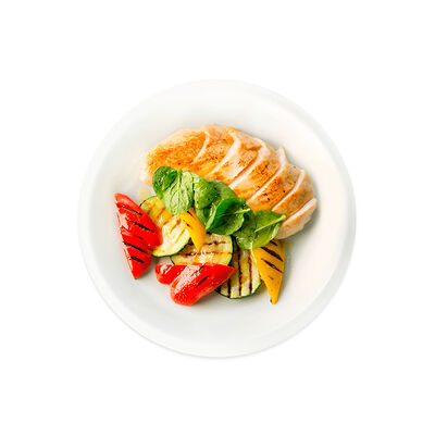 Стейк из куриной грудки с овощами в Алло! Пицца по цене 649 ₽