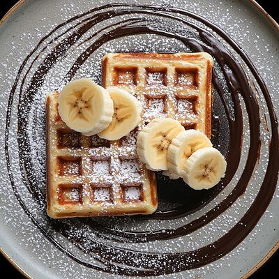 Вафля ванильная с ягодным топпингомв ШефМалина по цене 570 ₽