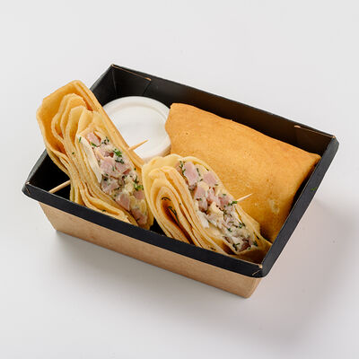 Блинчики с сыром и ветчиной со сметаной в UPPETIT по цене 211 ₽