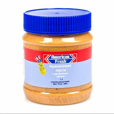 Паста арахисовая с дробленым орехом, American Fresh в Азбука Вкуса Экспресс Меню по цене 329 ₽